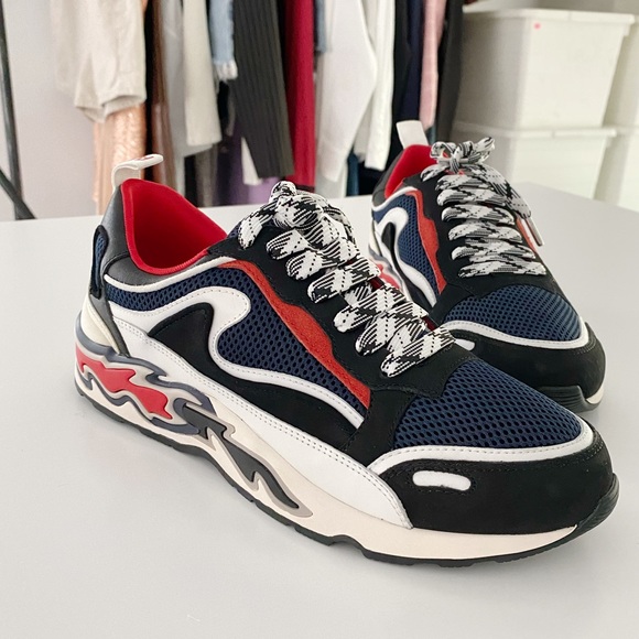 Sandro Paris Flame Sneakers in Dark Navy Size EU 39 NIB - Picture 6 of 14